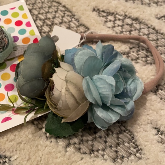 NWOT Boutique 1st Birthday Party Hat & Floral Headband-Set of 2 - Picture 2 of 3